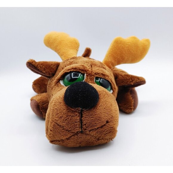 Russ Berrie Li’l Peepers Max The Moose Plush Brown Big Eyes 10" - Picture 2 of 4
